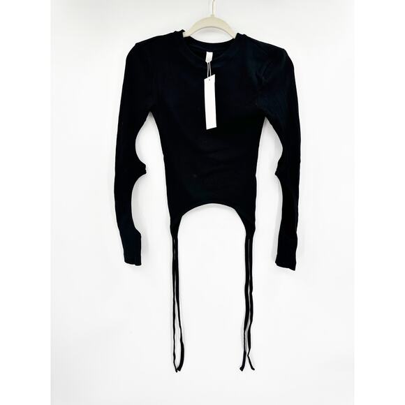Dion Lee Cut-Out Ribbed Top in Black XS NWT - Picture 7 of 9